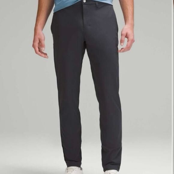 Lululemon Men’s ABC Slim-Fit Trousers Warpstreme in Obsidian Gray, Size 34x30 - Picture 2 of 13